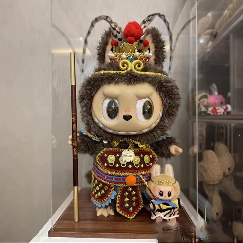 58cm Labubu Big Leader Zimomo Vinyl Doll Handmade Custom Black Mythical Goku Exclusive Set Clothes Accessories Exquisite Gifts