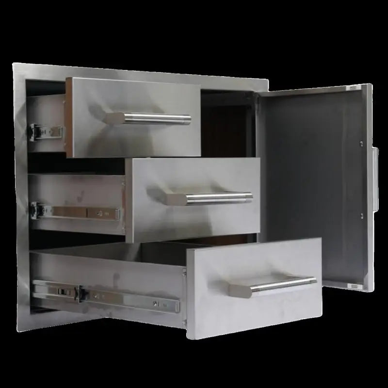 32" LPG Gas Grill 60000 BTU, 4 Burner Grill with Infrared Rear Burner, Stainless Steel Sink & Ice Bin Combo, Outdoor Kitchen