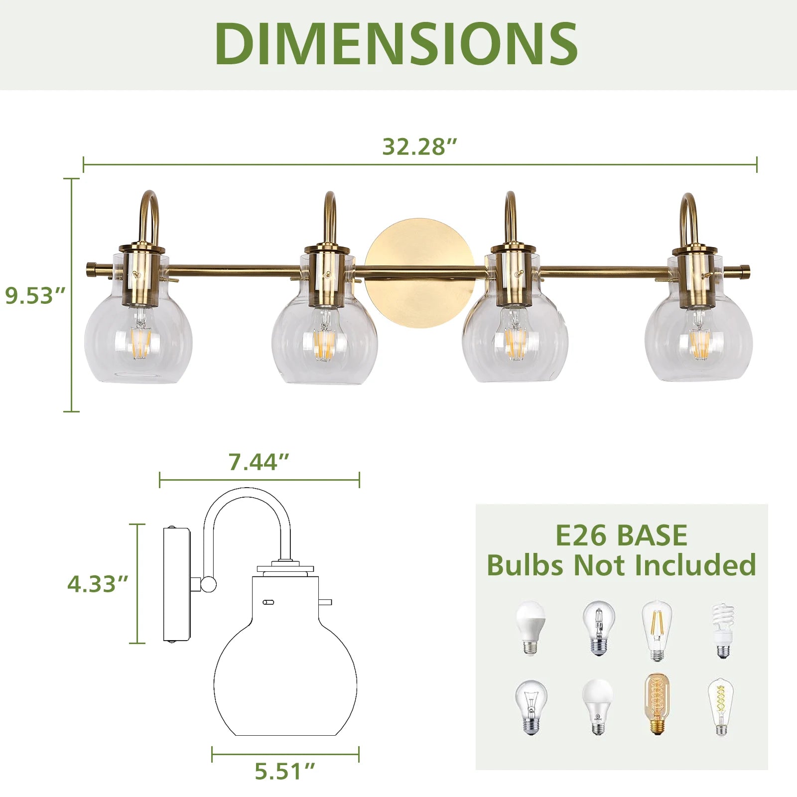 Modern Minimalist Vanity Lamp And Bathroom Wall Sconce With A Spherical Glass Shade – Ideal For Powder Rooms And Dressing Rooms