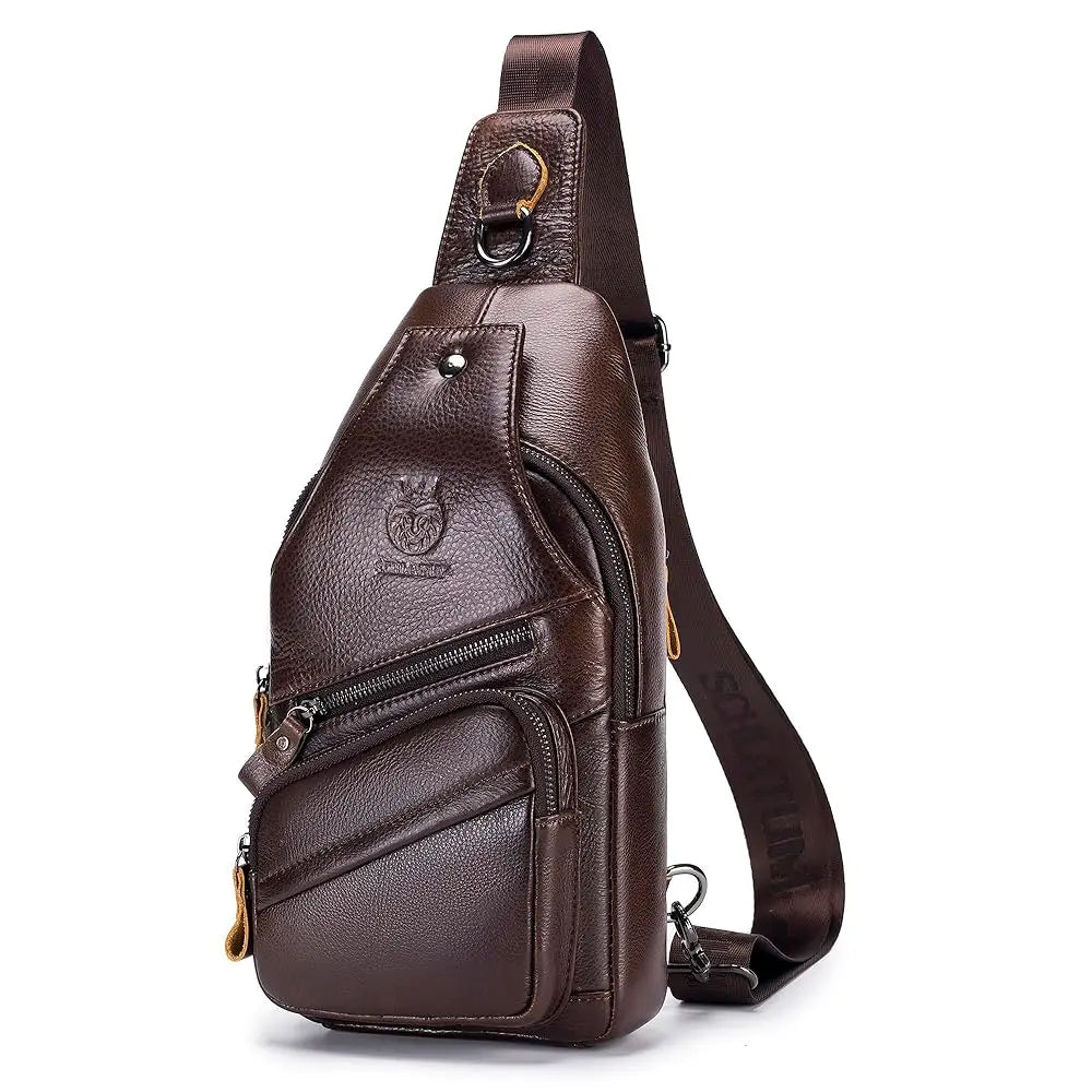 Genuine Leather Sling Bag for Men