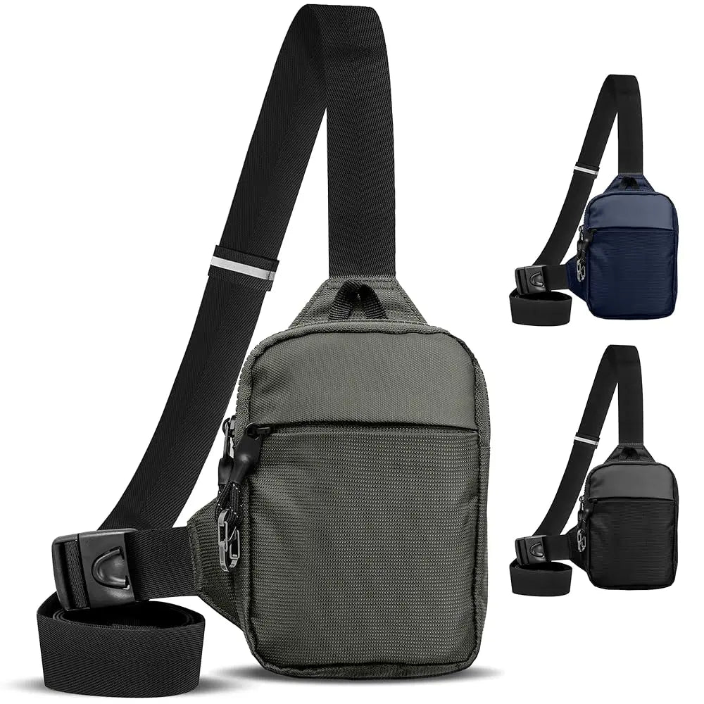 Travel Sling Bag for Men & Women - Water Resistant Crossbody Multipocket Chest Bag with Anti-Theft & RFID