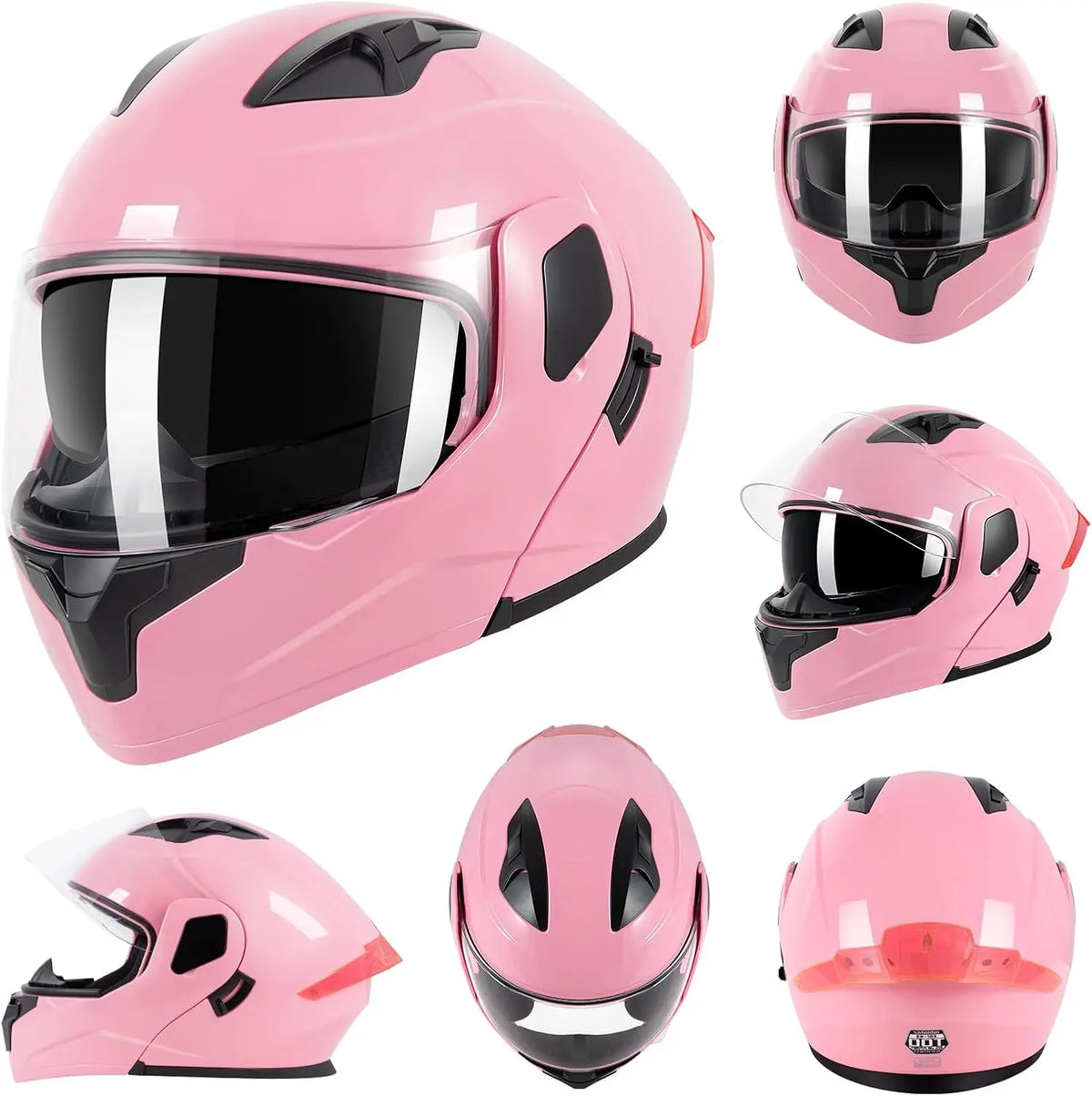 Helmets Motorcycles Full Helmet Dual Lenses Facelifted Helmets All Season Universal Summer Cycling Half Helmets Portable Fashion