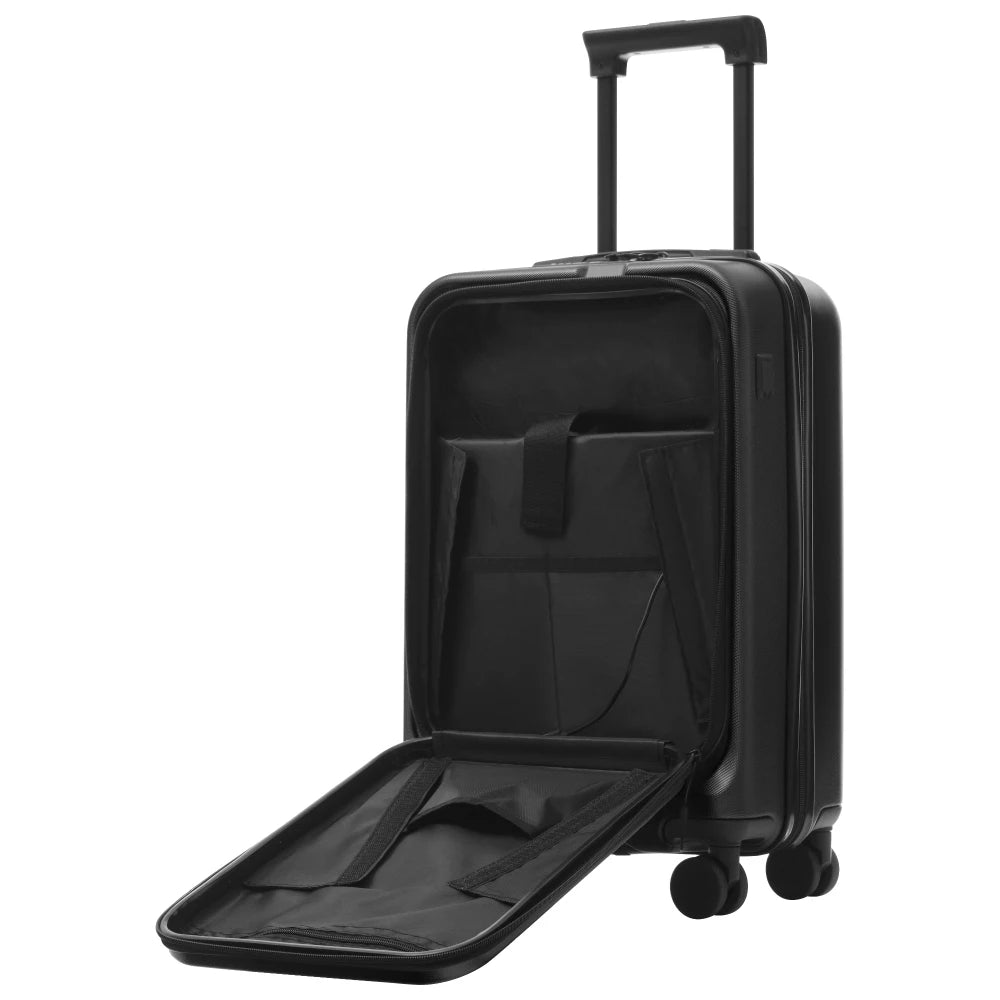 5Pcs Front Opening Hardside Expandable Luggage Set Double Spinner Wheels USB Port TSA Lock 20/24/28"