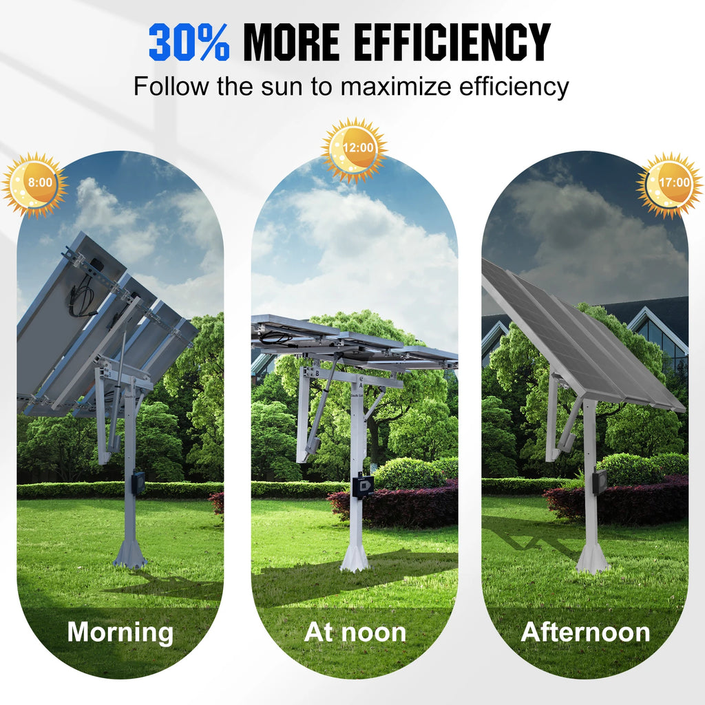 ECO-WORTHY Solar Panel Single Axis Tracking System (Increase 30% Power) with Tracker Controller,High Stability for Yard/Farm