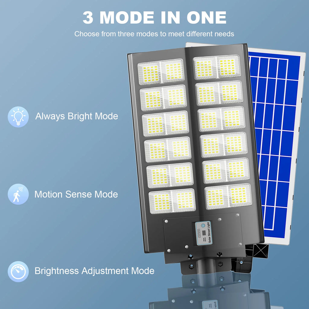 2-Pack 5000W Solar Street Lights Outdoor,Solar Flood Light Motion Sensor and Remote Control,Garden Decoration Gardening Lights