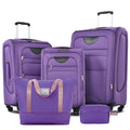 Lightweight Softside Expandable 3pcs Luggage Set 22/26/30 Inch with Duffel Bag Softshell Upright Travel Luggage Spinner Wheels