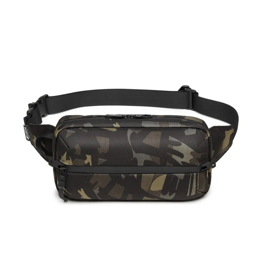 【New style】Green breast bag men's Oxford cloth water-proof shoulder bag multi-functional storage casual mobile phone pocket bre