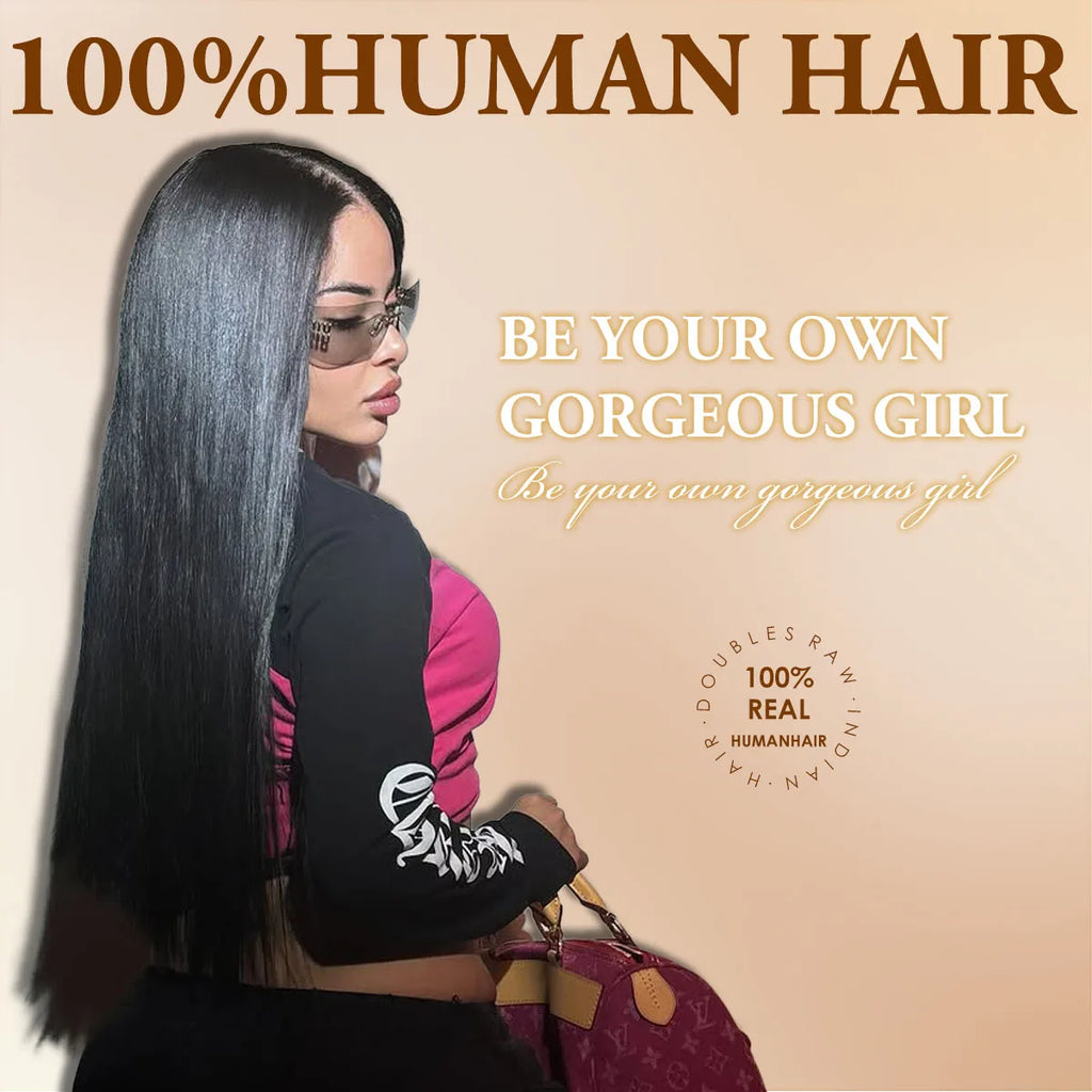 40 50 Inch Bone Straight Human Hair Wigs 13x6 Hd Lace Frontal Wig Brazilian 250 Density Human Hair 360 Full Lace Front Wig