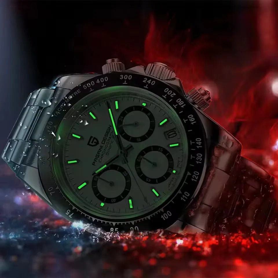 PAGANI DESIGN 2026 New Men Watches Luxury Quartz Watch For Men 100M Waterproof Sports Chronograph Wristwatch for Men gift