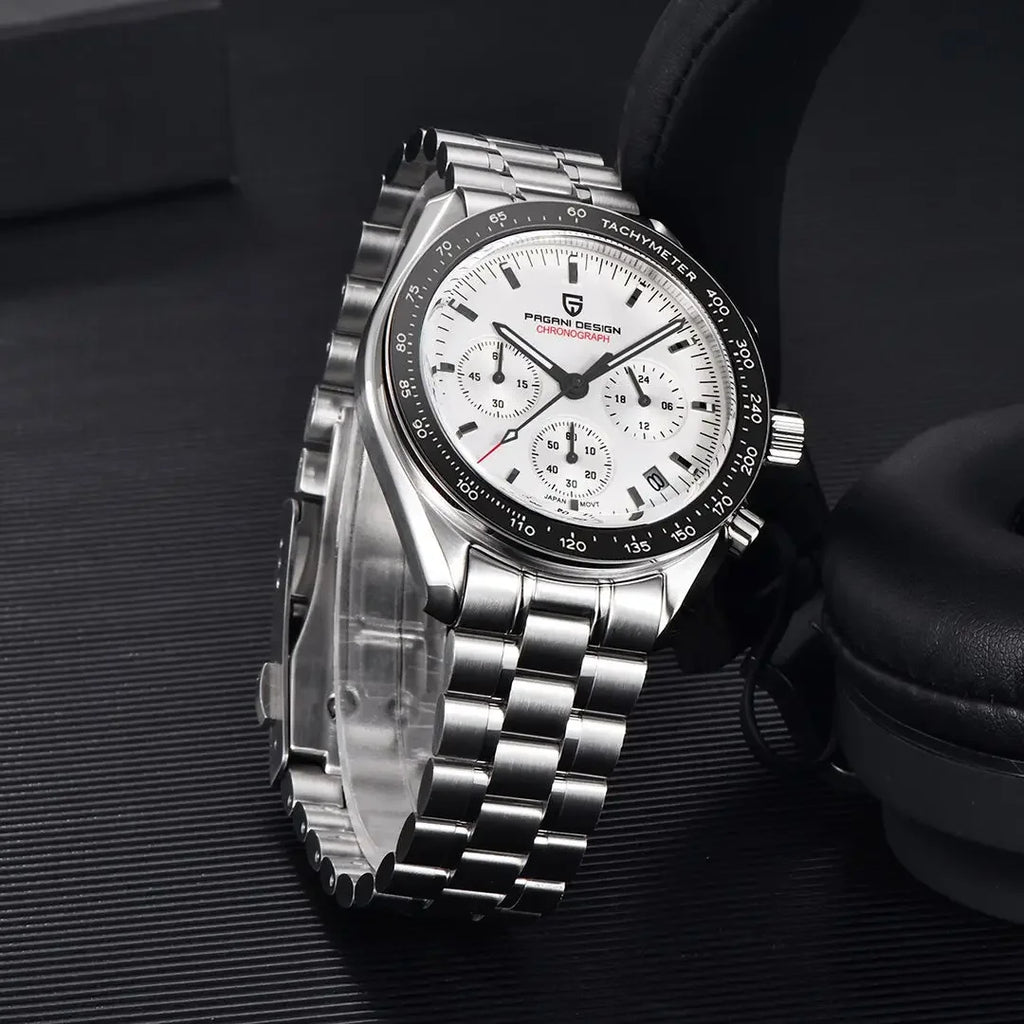 PAGANI DESIGN 2026 New Moon Men's Watches Luxury Quartz Watch For Men Sport Speed Chronograph AR Sapphire glass 100M Waterproof