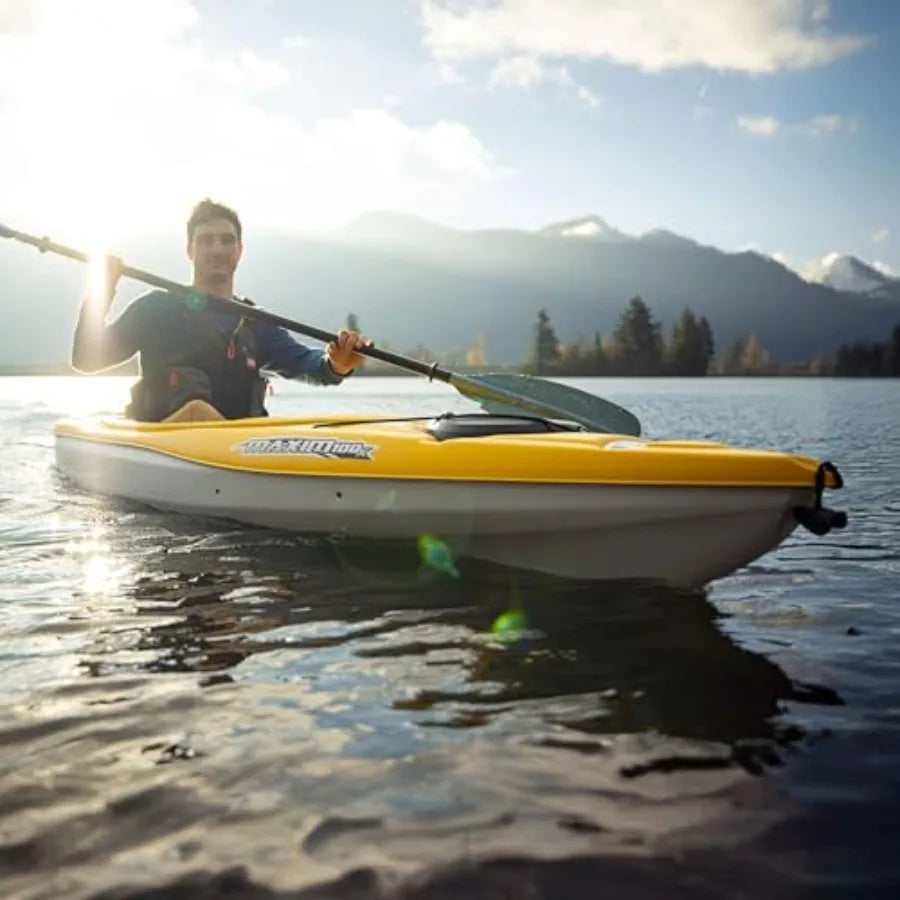 10ft Lightweight Sit-in Recreational Kayak for Outdoor Water Sports - Maxim 100X - Durable Material - Black Design - Ideal for