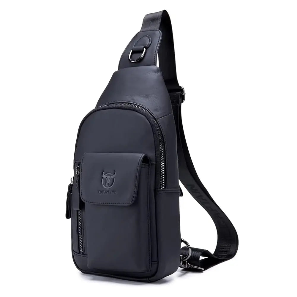 Vintage Leather Sling Bag Backpack for Men Crossbody Shoulder Chest Day Pack Backpacks