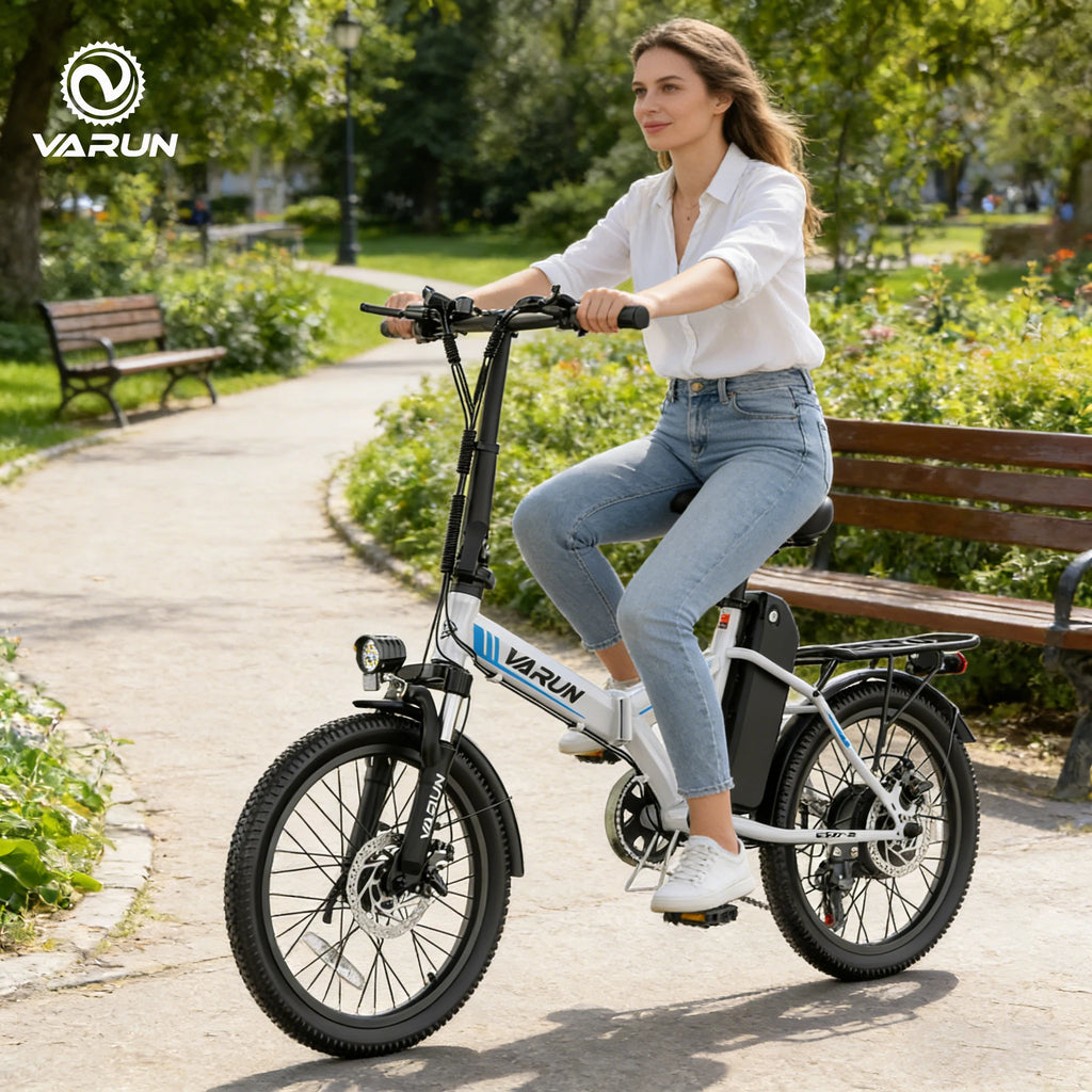 Varun C20-2 Adult Electric Bike, 500W Peak Power, 36V 7.8Ah Battery, 20" Tire City E-bike, 20MPH, Ebike UL2849 【1 Year Warranty】
