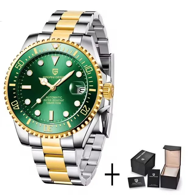 PAGANI DESIGN 2025 New Men Watches Top Luxury Gold Automatic Mechanical Wrist Watch Men Stainless Steel Waterproof Watch for men