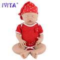 IVITA WG1514 18inch 2980g 100% Silicone Reborn Baby Doll Realistic Newborn Girl Toy for Children's Fashion Lifelike Dolls