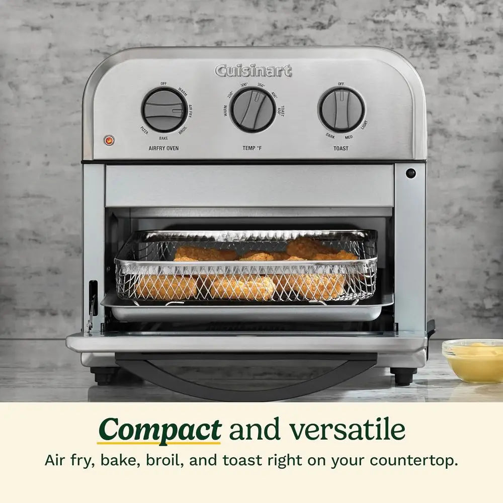 Toaster Oven, 6-in-1 Functions, Adjustable Temperature, Includes Oven Rack, Baking Pan and Air Fry Basket