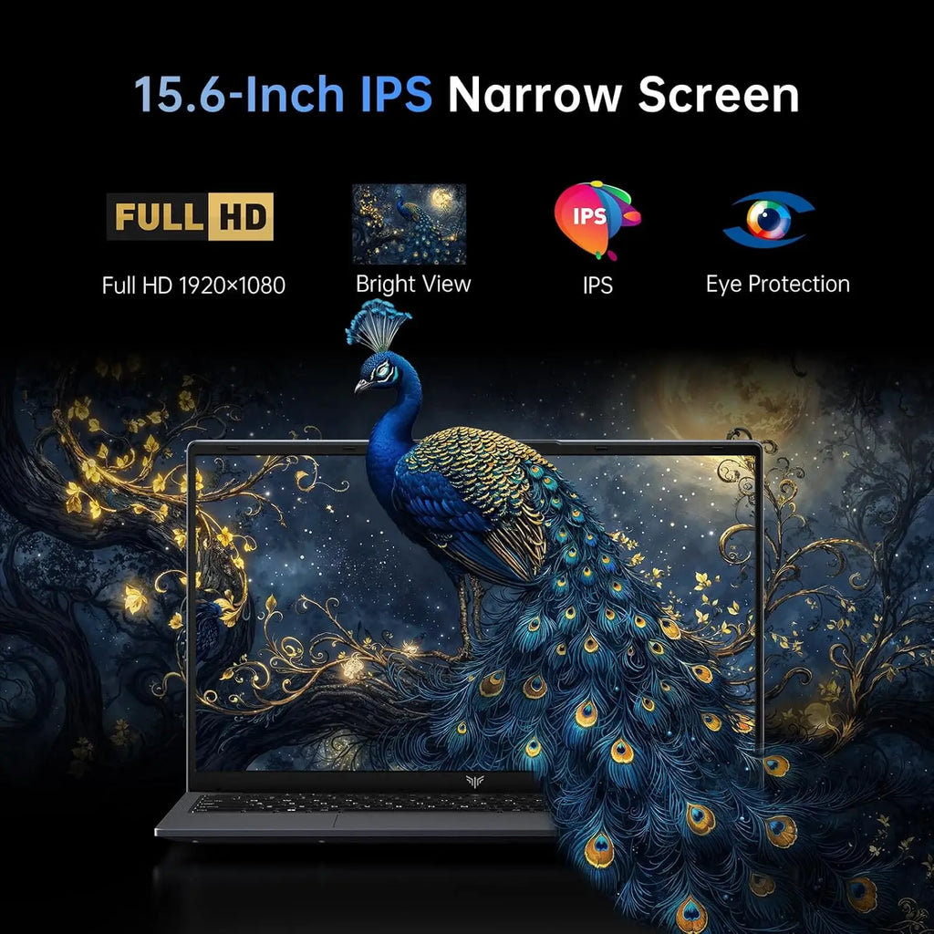 KAMRUI 15.6 Gaming Laptop Computer AMD Ryzen3 4300U Windows Laptop IPS 16GB DDR5 512GB NVMe SSD Backlit & Numeric Keyboard Wifi5