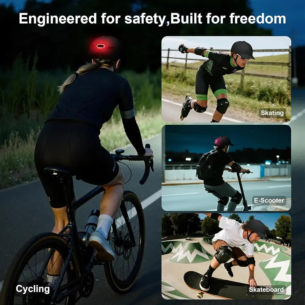 Bike Helmet Adult Men/Women-USB Rechargeable Rear Light CPSC/ASTM Certified 2 Removable Liners Adjustable Lightweight Basebal