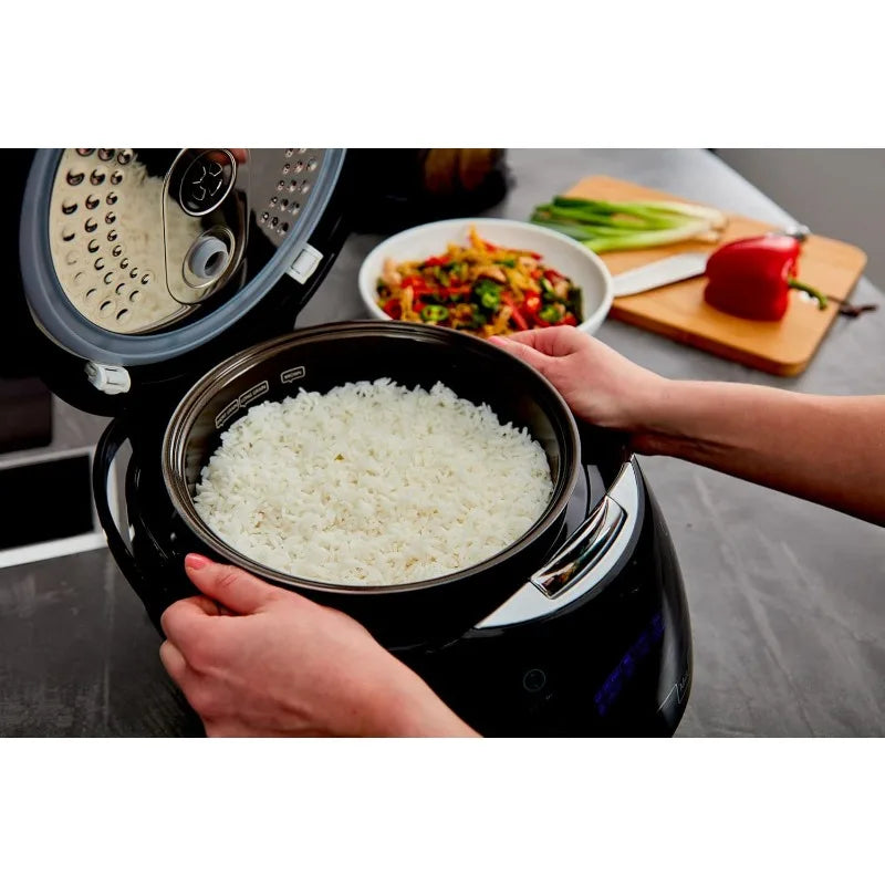 Yum Asia Sakura Rice Cooker with Ceramic Bowl and Advanced Fuzzy Logic (8 Cup, 1.5 Litre) 6 Rice Cook Functions, 120V Power