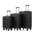 20/24/28 Inch 3 Piece ABS Hardshell Luggage Set Spinner Wheels Combination Lock Matching Color Travel Suitcase Purple