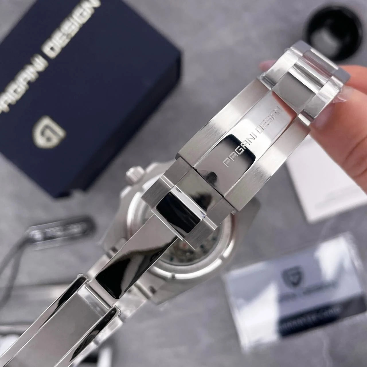 PAGANI DESIGN Luxury Unidirectional Rotating Watch Mechanical Automatic Watch Stainless Steel Diving Watch Luminous Sports Watch