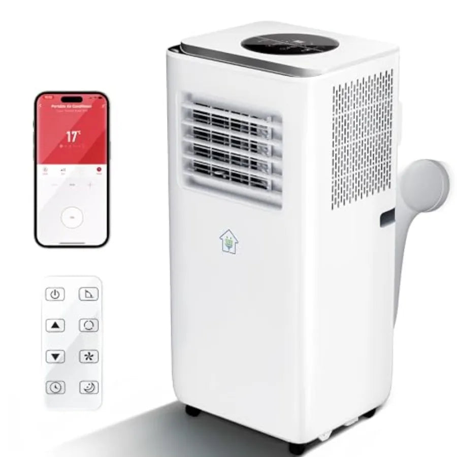 10000BTU Portable Air Conditioner Smart AC Unit with App Remote Control 4-in-1 Cooling Heating Dehumidifier Fan for Rooms up to