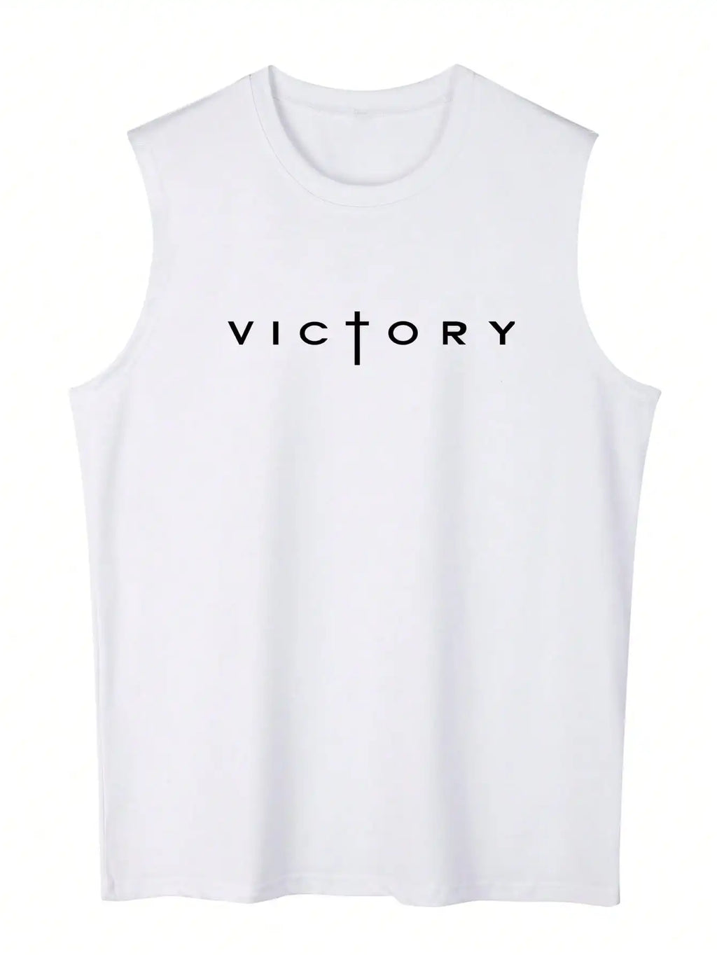 Men's Loose Fit Letter Print Tank Top, Summer Casual Sleeveless Top