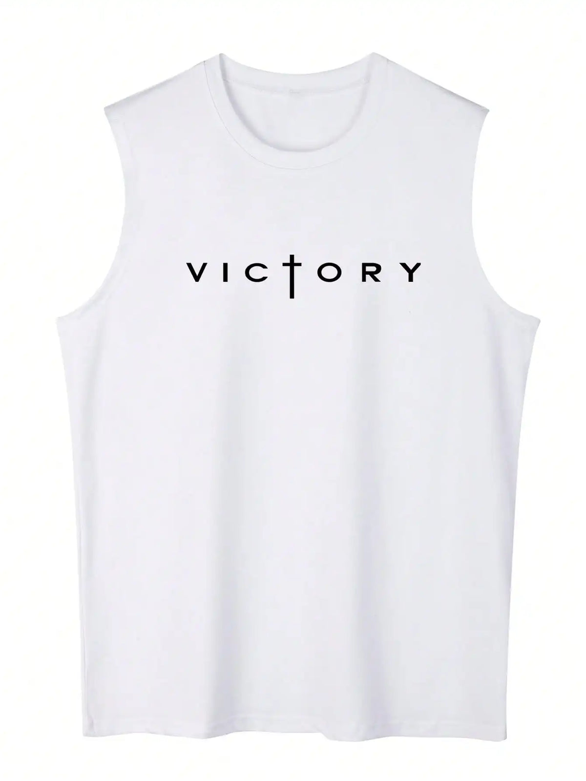 Men's Loose Fit Letter Print Tank Top, Summer Casual Sleeveless Top