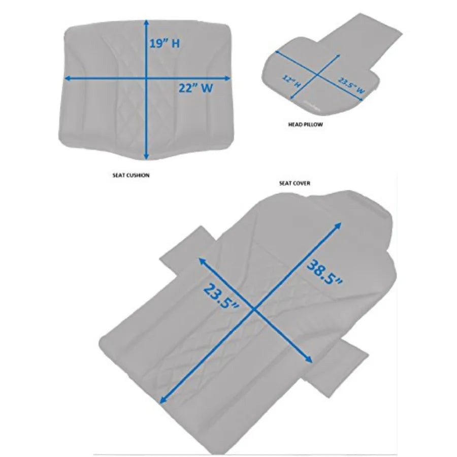 Pedicure Chair Cushion Cover Acetone Resistant Faux Leather Vibration Massage Cushion Cappuccino
