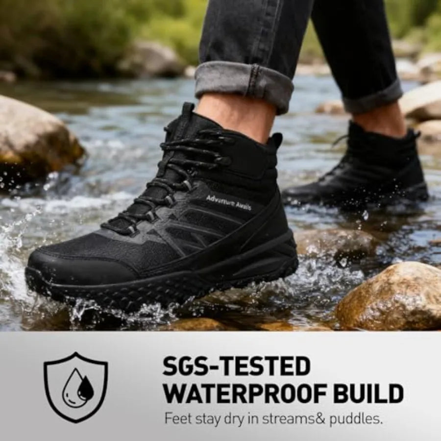 Men's Waterproof Hiking Boots - Trekking Shoes for Men Outdoor Camping Mountaineering Backpacking Boots All Terrain Hiking Trai