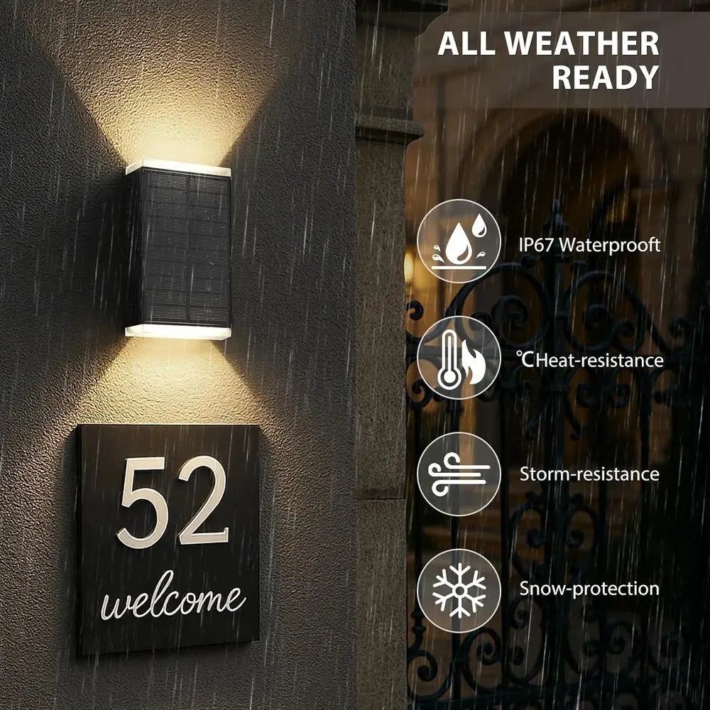 Outdoor Wall Light, 3000/4000/6000K, 3 Modes, Dusk to Dawn, IP67 Waterproof, Up and Down Lights, Suitable for Outdoor, House, Ga