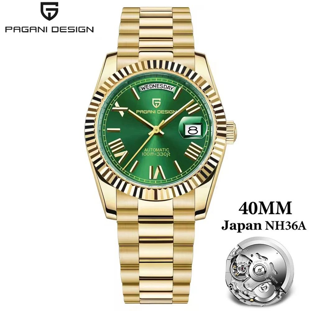 2025 New PAGANI DESIGN Luxury Men Mechanical Watches Rose Gold Automatic Watch For Men AR Sapphire Mirror Sports Clock Man Gifts