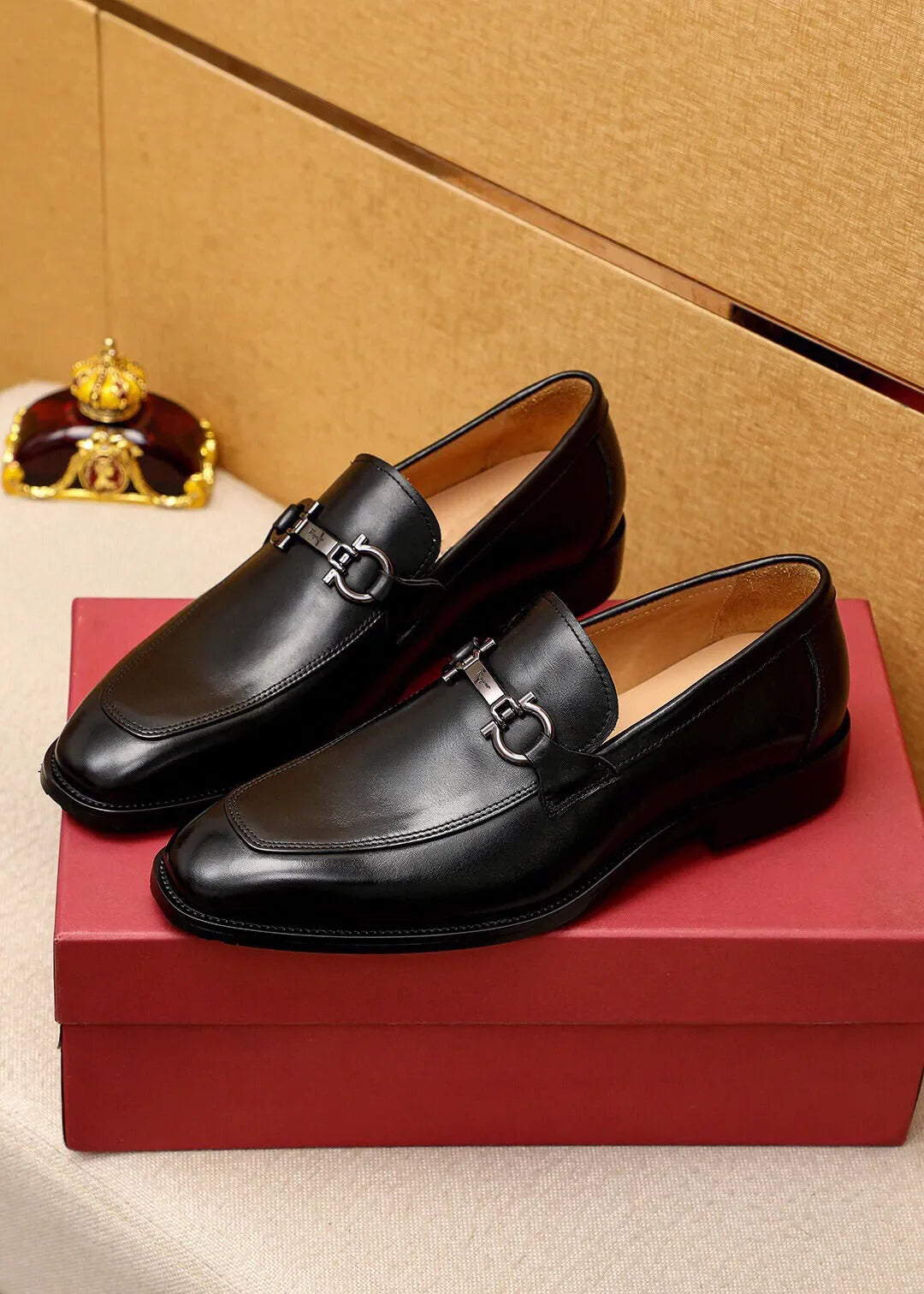 men formal business brogue dress shoes casual genuine leather flats brand designer wedding party loafers size 38 47 ferraga