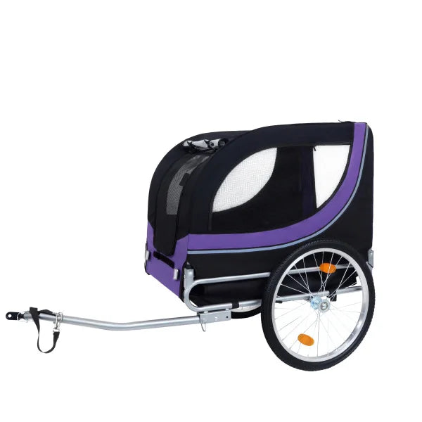 Large Folding Bike Trailer for Dogs – 66LB Capacity All-Terrain Pet Carrier, Durable Steel Frame for