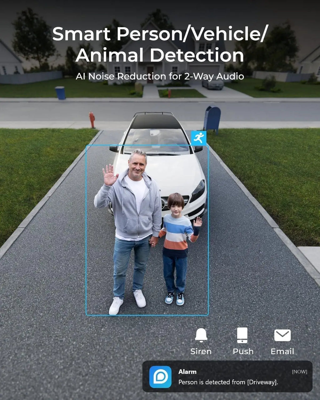 16MP UHD Dual-Lens PoE Security Camera with 180° Panoramic View, Motion Tracking, Color Night Vision