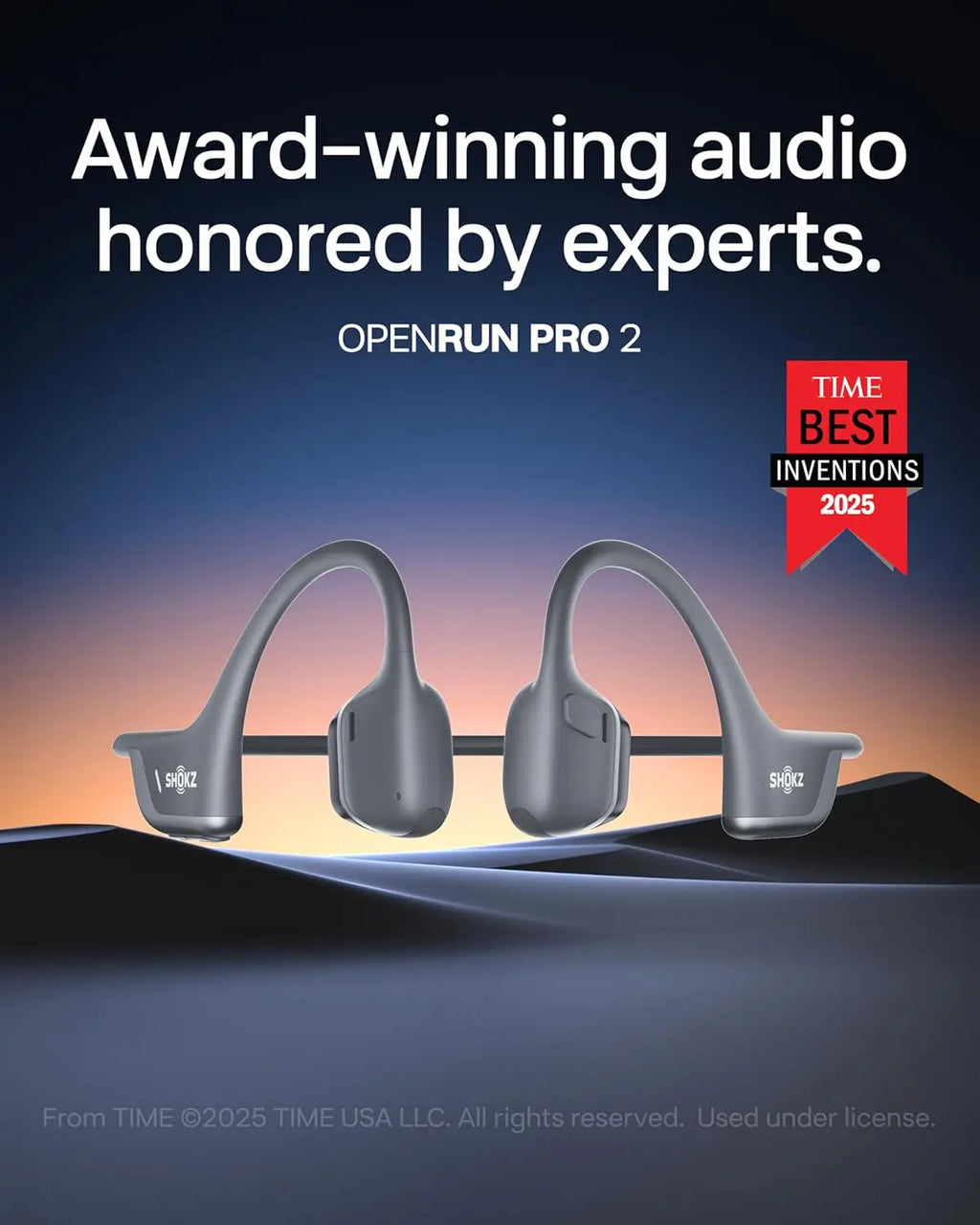 Open-Ear Bone Conduction Headphones: Wireless Sport Earphones for Running, Sweat-Resistant with Deep Bass and Reflective Strip