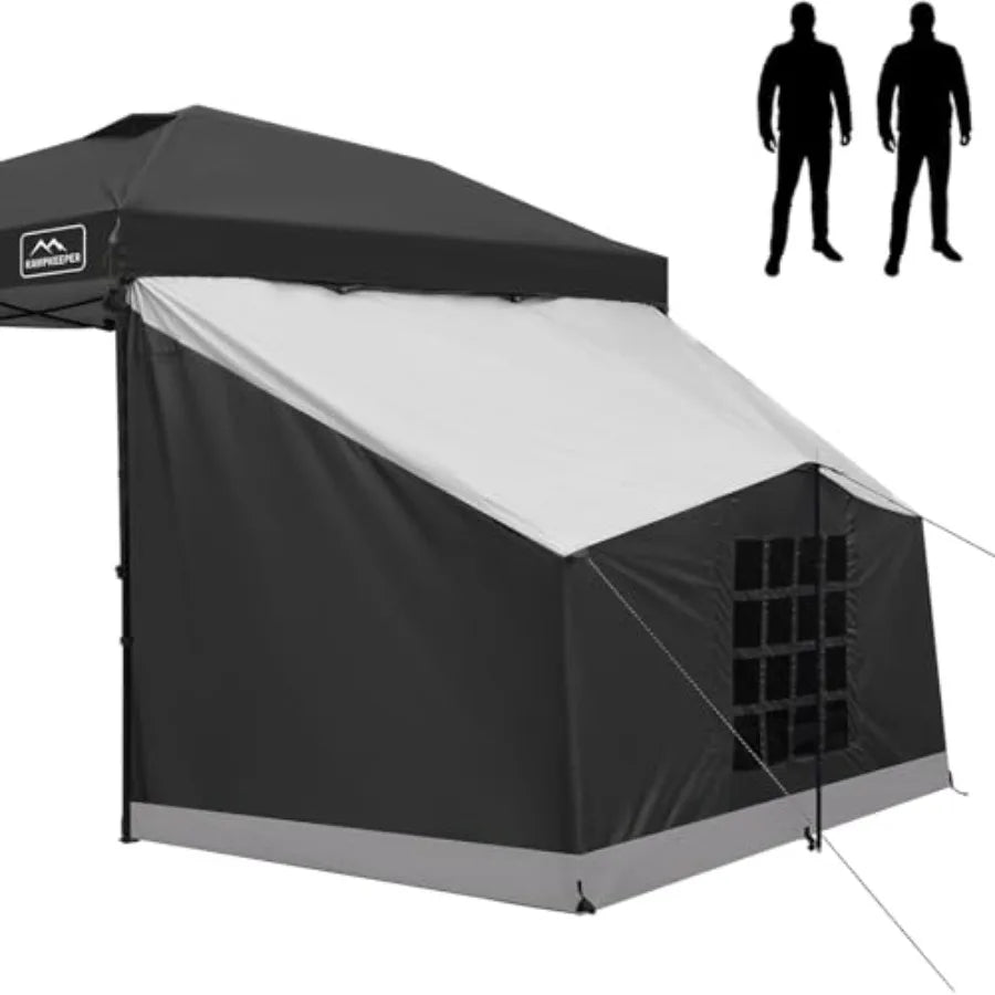 2 Person Canopy Side Tent Camping Tent for 10x10 Canopies Easy Up Cube Tents Gazebo Room with Mesh Window for Camping Storage E