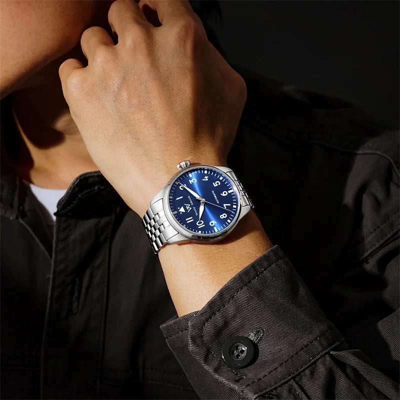 WM Watch Automatic Mechanical Watches Waterproof Multifunctional Business Men's Watches Watch Welly Merck Watch WM165M