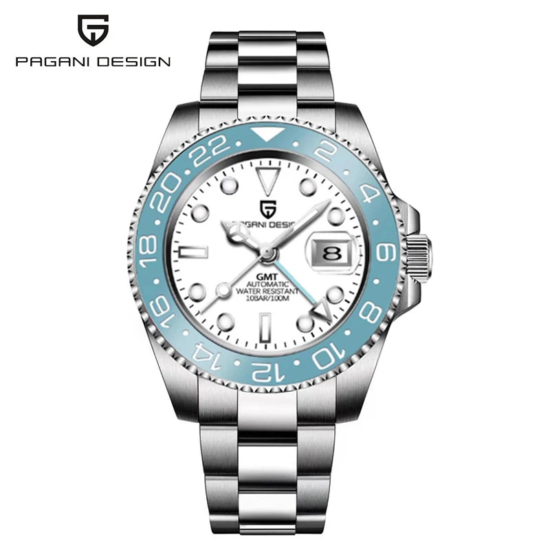 2026 New PAGANI DESIGN Men Mechanical Watch Top Sapphire Glass GMT Watches for Men 100M Waterproof Man Automatic Wristwatch