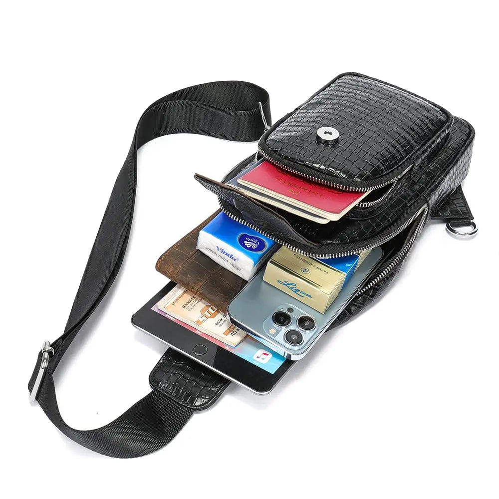 Genuine Leather Sling Bag for Men