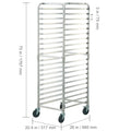 SucceBuy 20-Tier Sheet Bun Pan Rack Commercial Bakery Rack with Wheels Aluminum Racking Trolley for Kitchen Restaurant Cafeteria