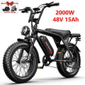 Zefiora V10 20 Inch Fat Tire Ebike,48v Aluminum Alloy 2000w Electric Bicycle,for Mountainous Snowy Areas Cycling Electric Bike