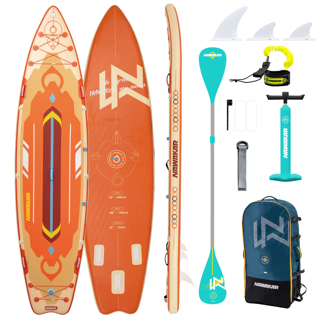 Nawakar Inflatable Paddle Board 400x100x15cm Big Size Stand Up Paddling Board SUP Waterproof Surf Sup Board with SUP Accessories