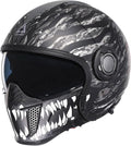 Full Face Motorcycle Helmets Off-Road Motocross Helmet for Men Women Dual Visor with Internal Tinted Sunshield Open Face 3/4 Adu