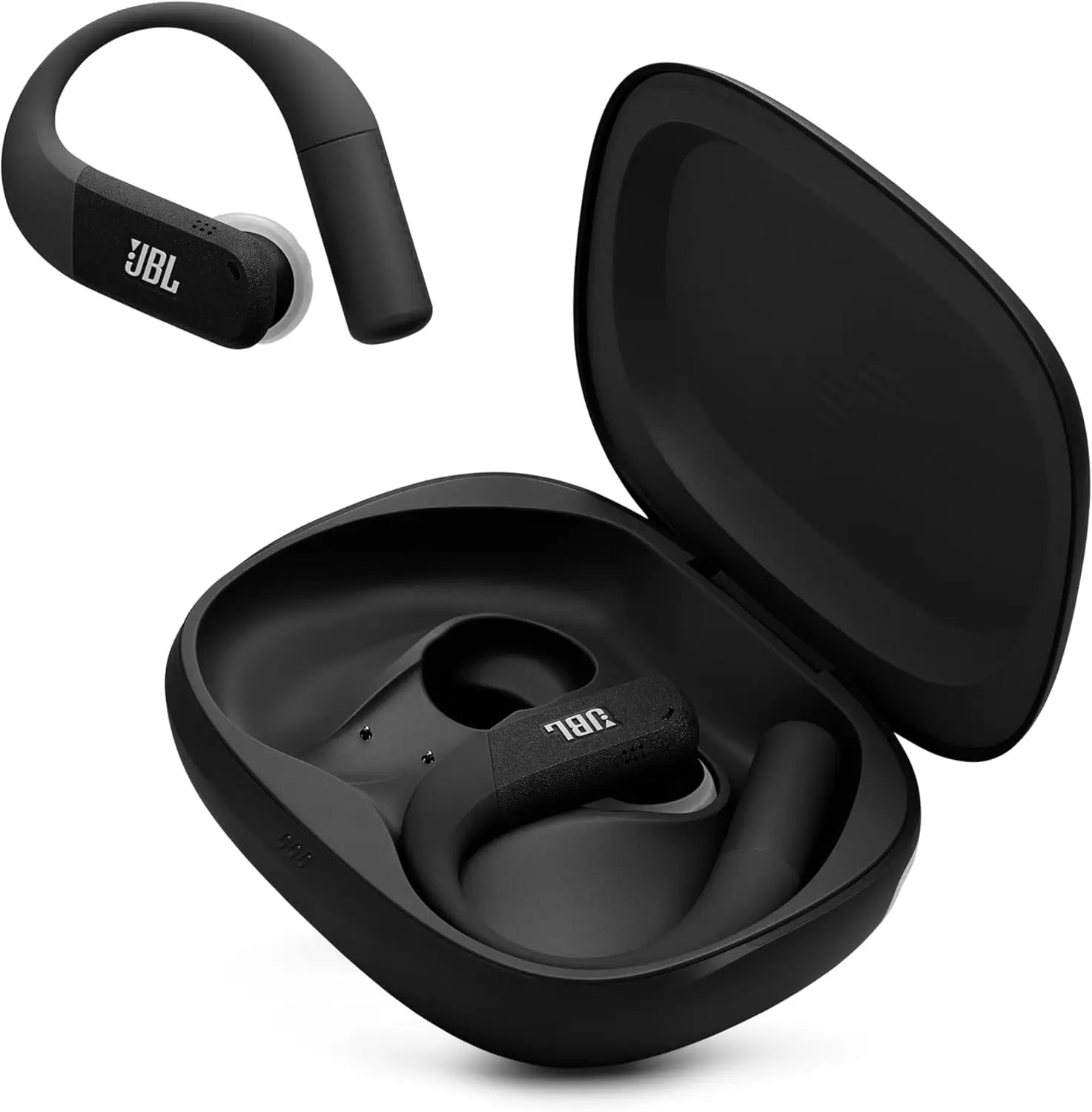 True Wireless Noise Cancelling Sport Earbuds, 48Hrs Playback, IP68 Waterproof, Secure Fit with TwistLock Design, Black/Grey