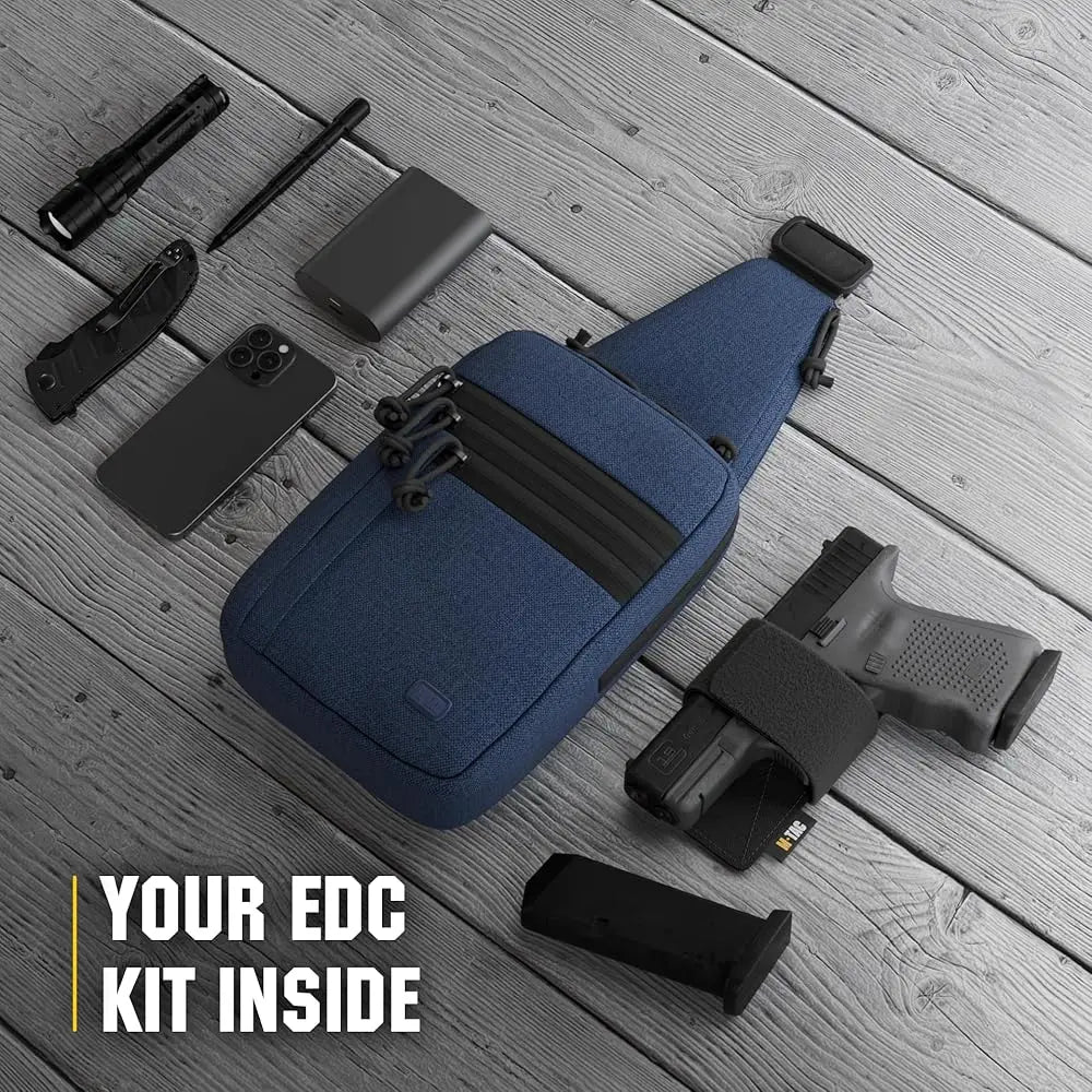 CCW Sling Bag for Men & Women - EDC Shoulder Bag Tactical - Crossbody Concealed Carry Bag - Mens Chest Pack