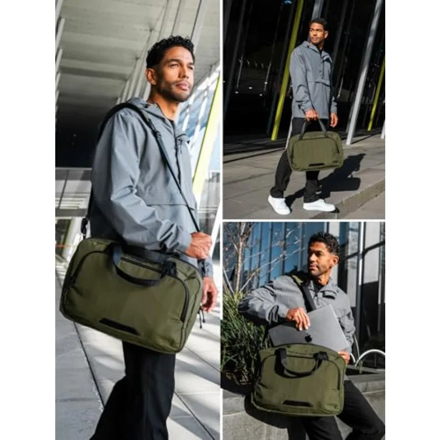 Bravo Brief - 16 Inch Laptop Briefcase Business Shoulder Bag with Weatherproof Messenger Bag for Men Work Travel