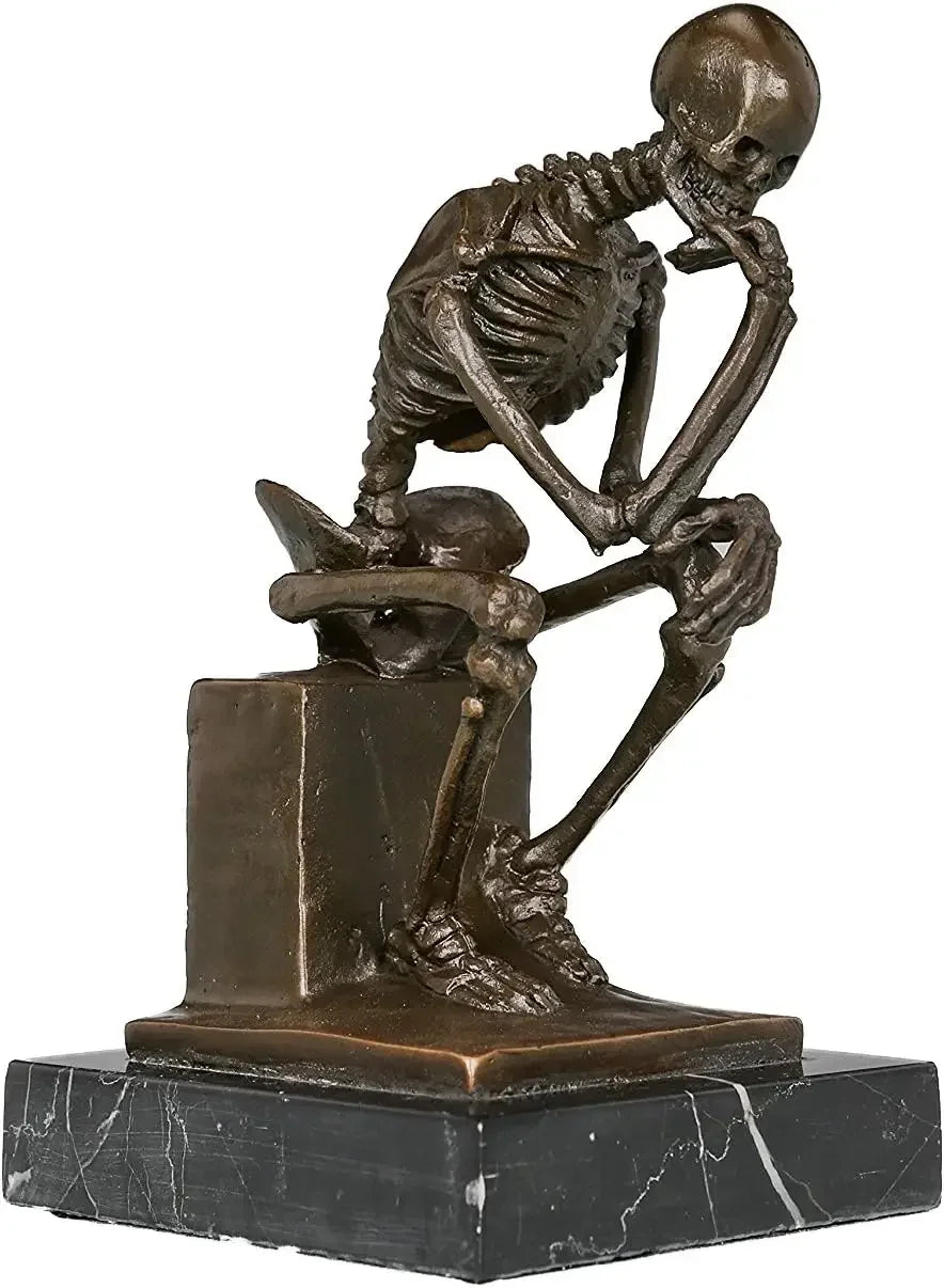 Toperkin Skeleton Thinker TPE-998 Bronze Statues Sculptures Home Decor