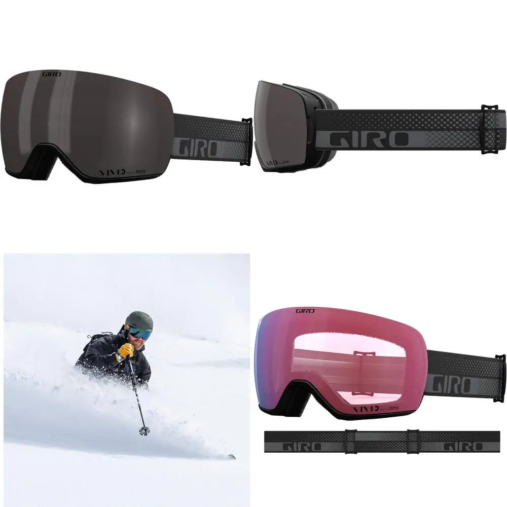 Quick Change Lens Ski & Snowboard Goggles - Unisex Design - 2 Vivid Lenses - Anti-Fog Technology - Over-the-Glasses Compatibilit