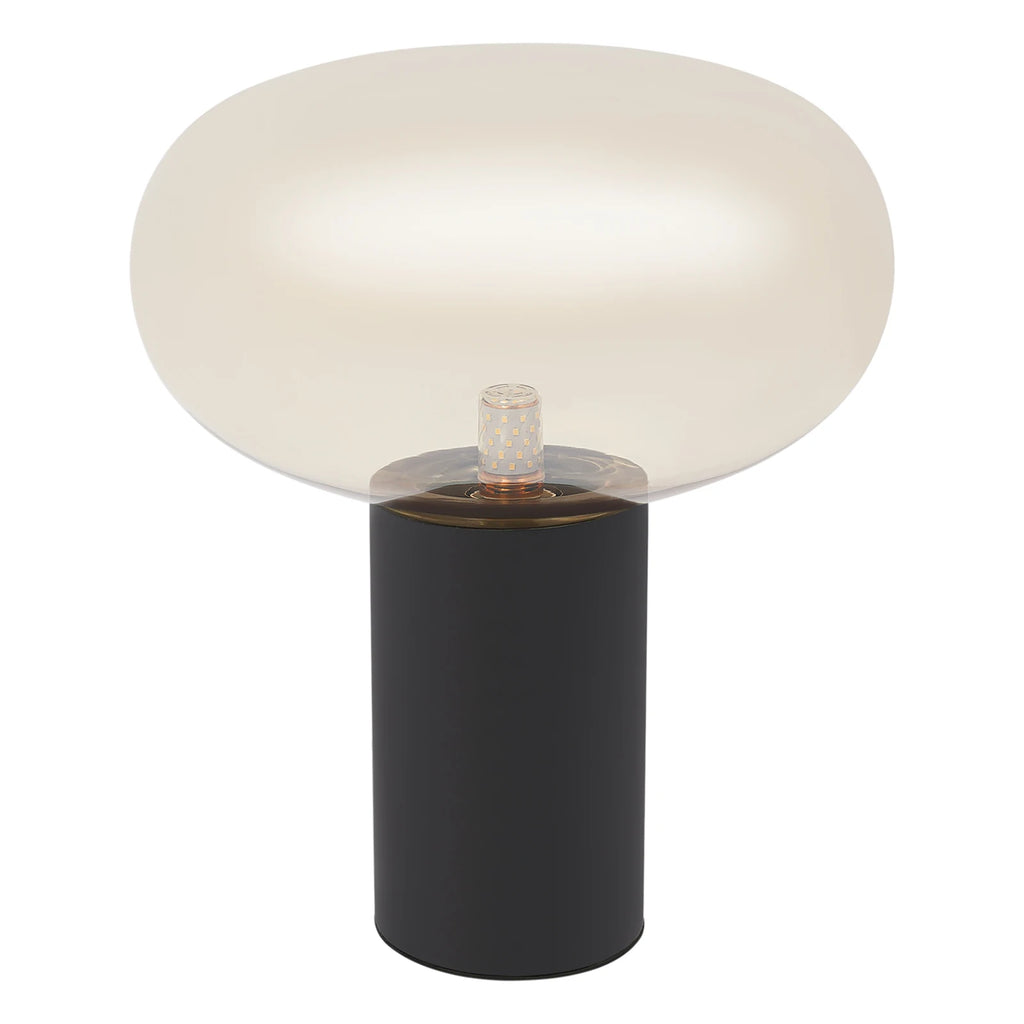 Living Room Table Lamp, Minimalist Bedside Lamp Glass Shade, Art Deco-Style Modern Table Lamp 110-240V for Studies, Bedrooms
